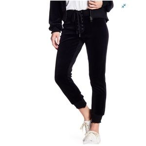PAM AND GELA Lace Up Cropped Sweatpants